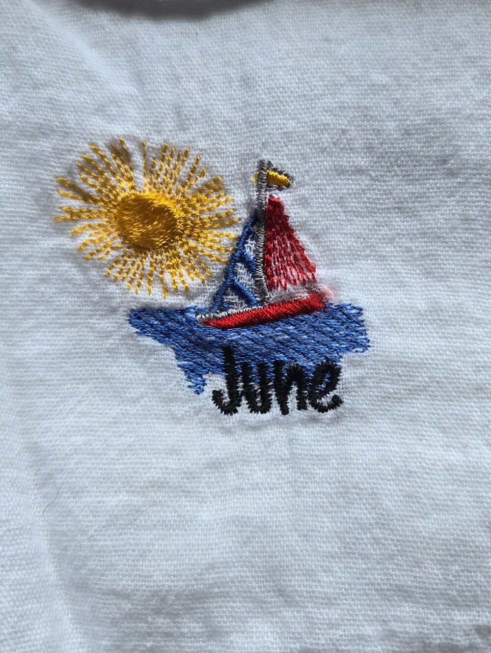 White Embroidered Months Hand Towels - Picture 7 of 16